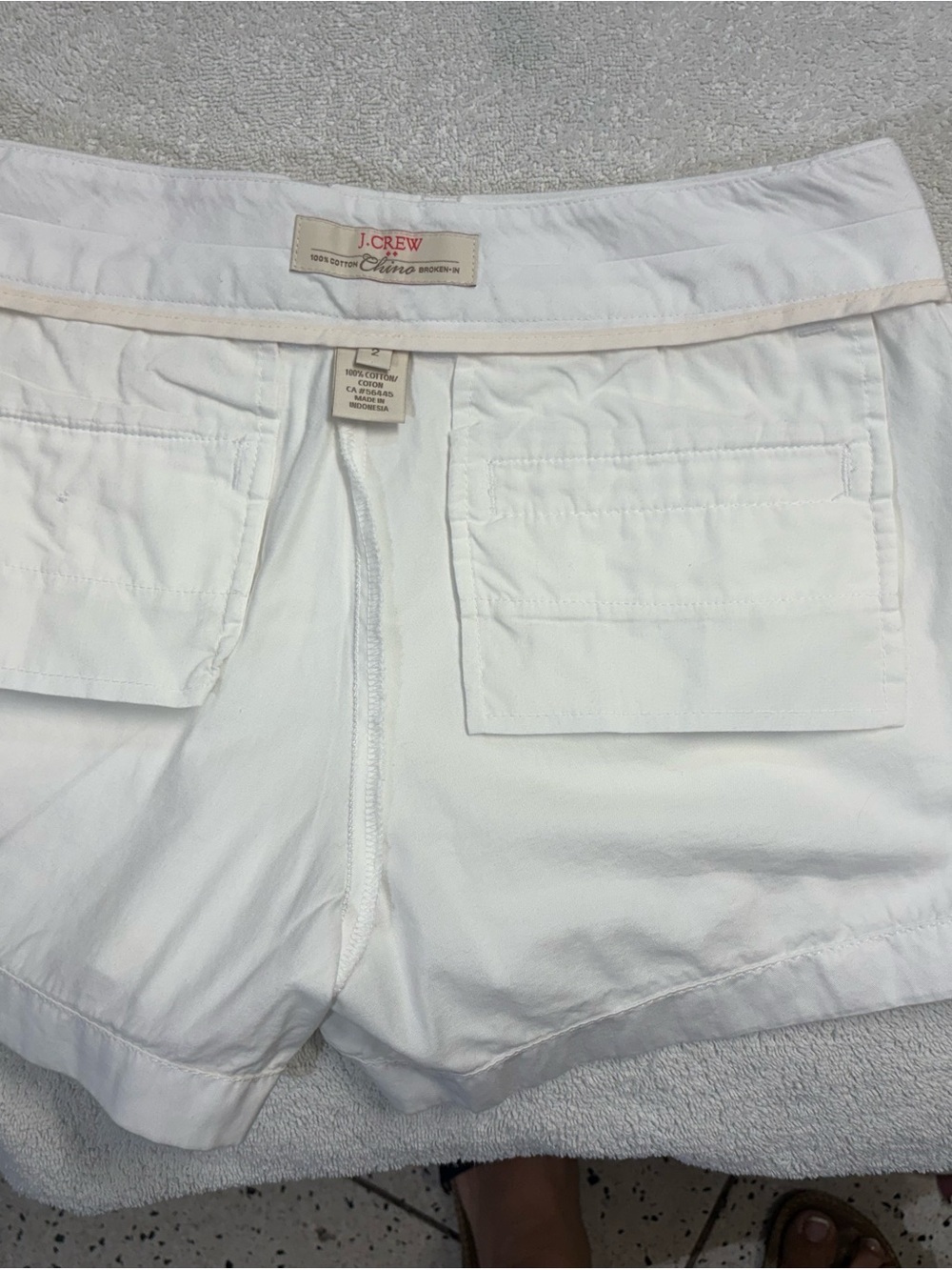 J. Crew White Cotton Shorts with Clean Waistband - Picture 5 of 9